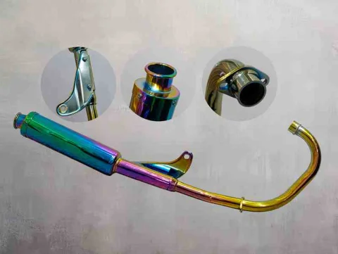 TUBO DE ESCAPE TORNASOL C/BASE P/MOTO 13590