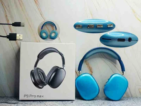 AUDIFONO BT P9 PRO MAX AZUL P9-AZ