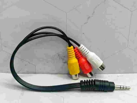 CABLE 3.5MM MACHO- 3RCA HEMBRA ADAP JACK 13320