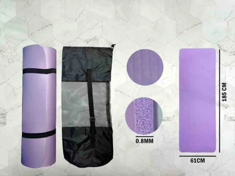 ESTERILLA MORADA DE YOGA 0.8MM 185X61CM MAT 12031M