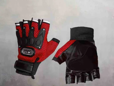 GUANTES CORTOS ROJO 1774 DEPORTIVOS SPORT NUDILLOS