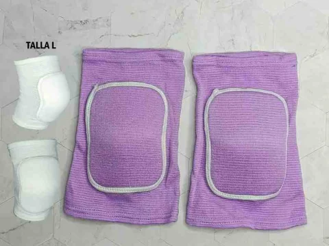 PAR RODILLERA CORTA TALLA L MORADO C/PROTECCION 12467M