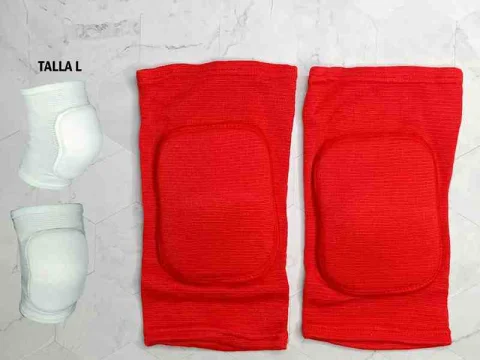 PAR RODILLERA CORTA TALLA L ROJO C/PROTECCION 12467R