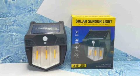 LAMPARA 3-9*LED SOLAR DE PARED SEN- MOV