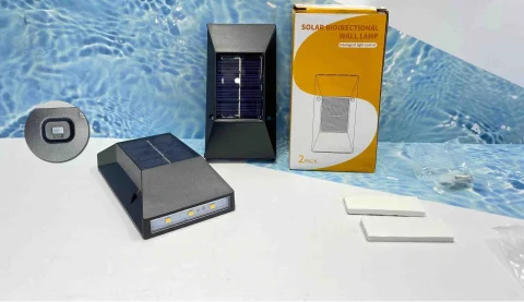 LUZ SOLAR BIDIRECCIONAL AMBAR 6LEDX2PACK 12X6.5CM 11464AM