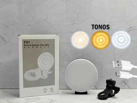 MINI ARO DE LUZ F01 RECARG TIPO PINZA