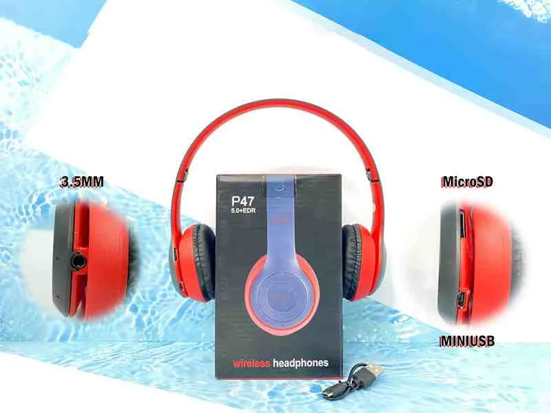 AUDIFONO BT P47 ROJO SM 10818R