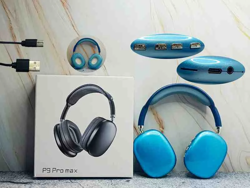 AUDIFONO BT P9 PRO MAX AZUL P9-AZ