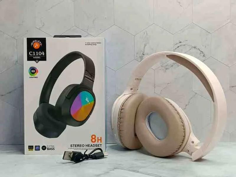 AUDIFONO C1104 8H BEIGE RGB WIRELESS 101104-BG