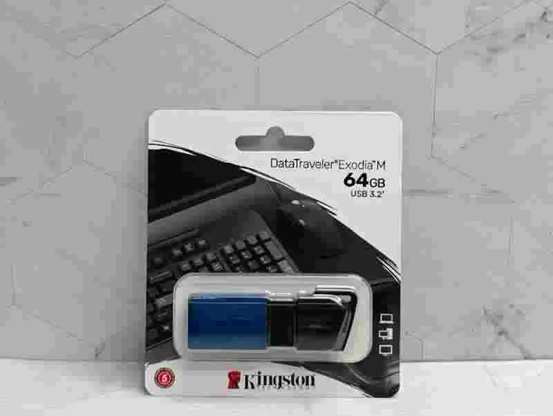 PENDRIVE KINGSTON 64GB EXODIA 3.2 AZUL OSCURO
