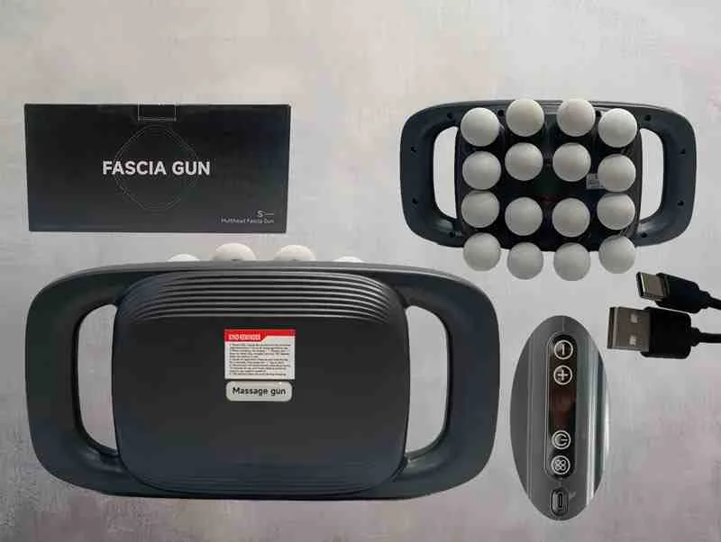 MASAJEADOR S6-16D 16 CABEZALES FASCIA GUN C/NEGRA 13581-S6