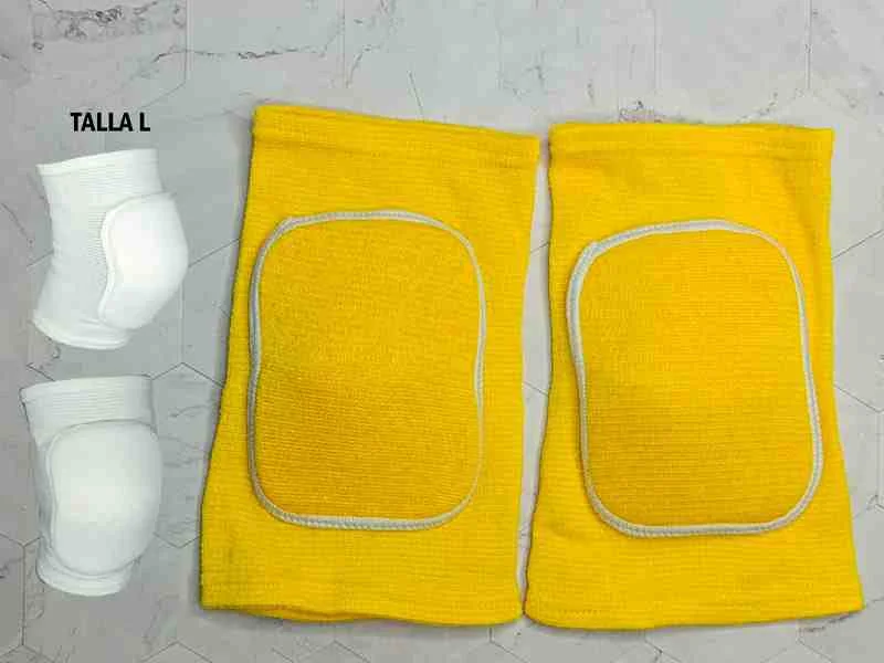 PAR RODILLERA CORTA TALLA L AMARILLO C/PROTECCION 12467AM