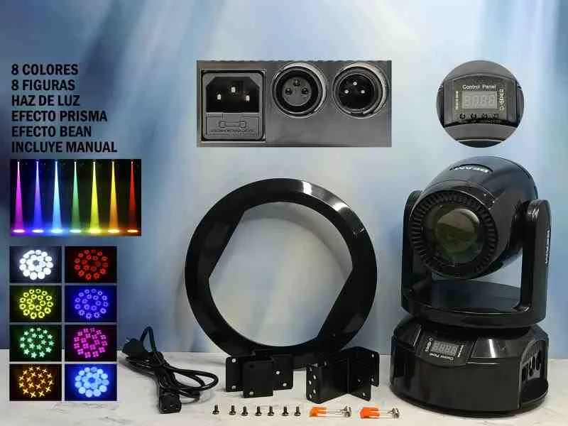 CABEZAL MOVIL LED BEAM 100W DMX DISC 12007