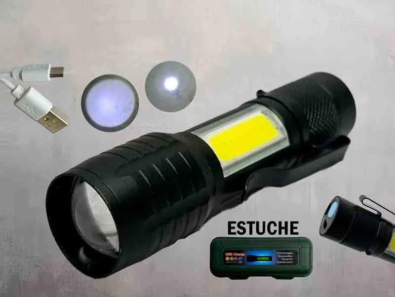 LINTERNA LED ESTUCHE VERDE NEGRO 10254 SM